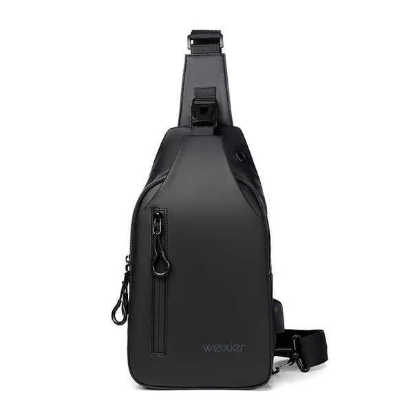 Men Outdoor Chest Bag Messenger Black Bags