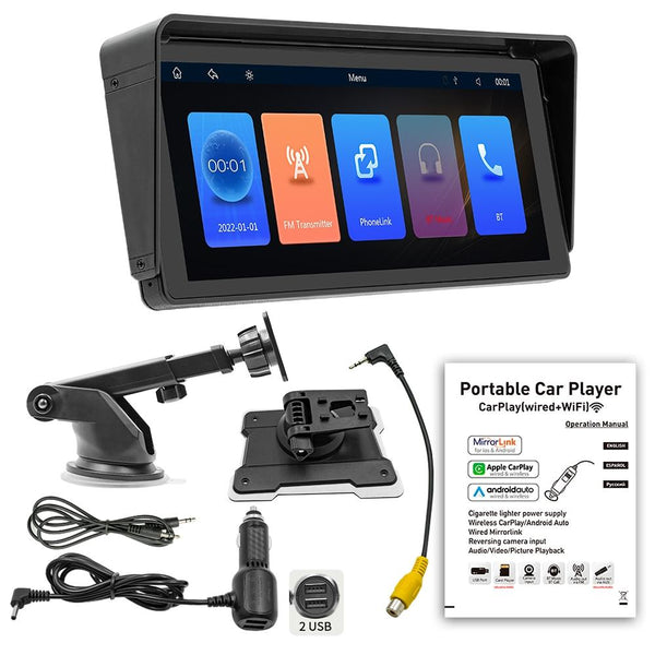 10.26 Inch Car Mp5 Player With Carplay / Android Auto Black Car Audio In Dash Units