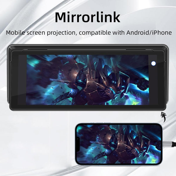 10.26 Inch Car Mp5 Player With Carplay / Android Auto Black Car Audio In Dash Units