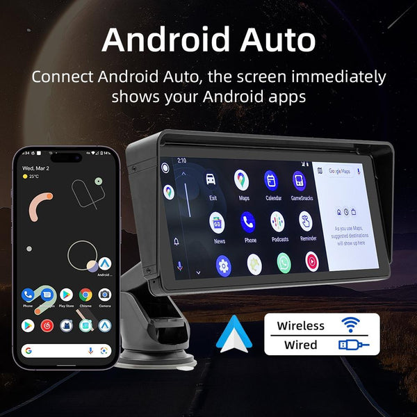 10.26 Inch Car Mp5 Player With Carplay / Android Auto Black Car Audio In Dash Units