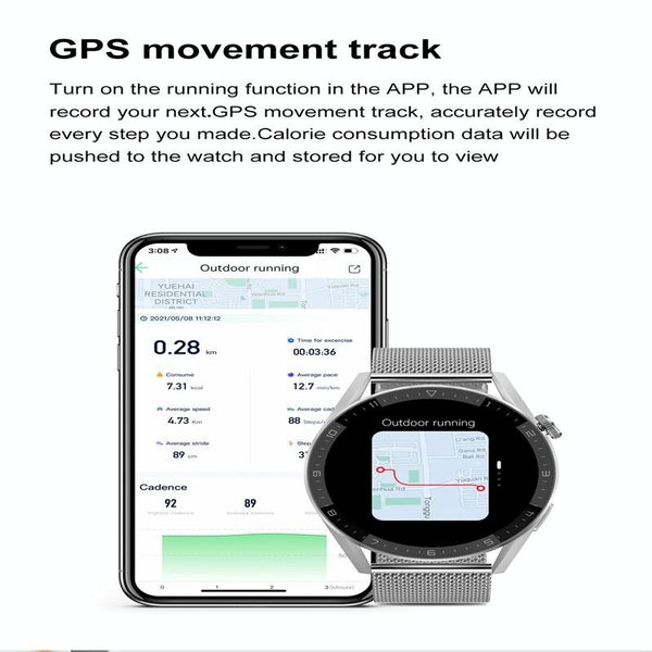 Smart Steel Watch With Colour Screen Black Smart Watches