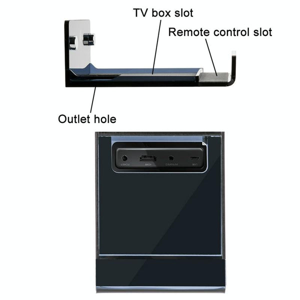 Wall Mount For Amazon Fire Tv Half Transparent Tea Black Tv Stands & Mounts