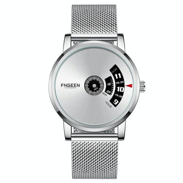 Men Non Pointer Quartz Watch S230 Black Steel Surface Watches