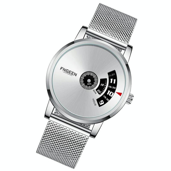 Men Non Pointer Quartz Watch S230 Black Steel Surface Watches