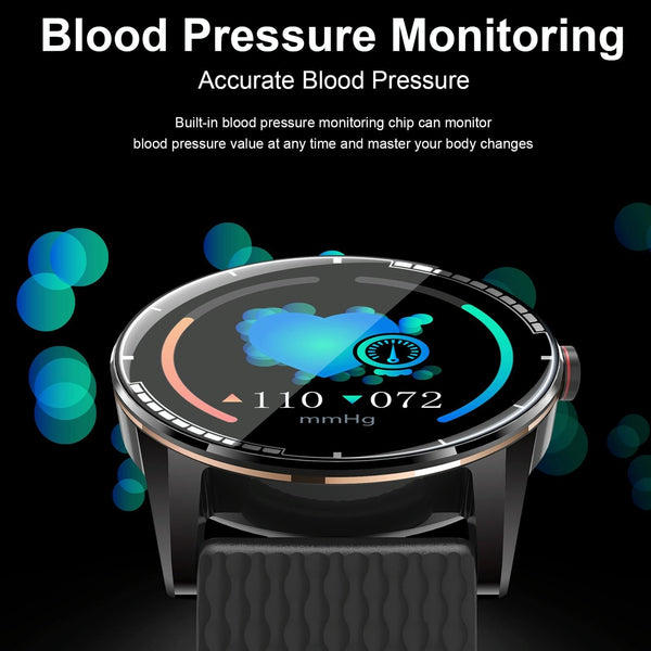 1.28 Inch Touch Screen Ip67 Waterproof Smart Watch Support Bluetooth Call Sleep Monitoring Heart Rate Black Smart Watches