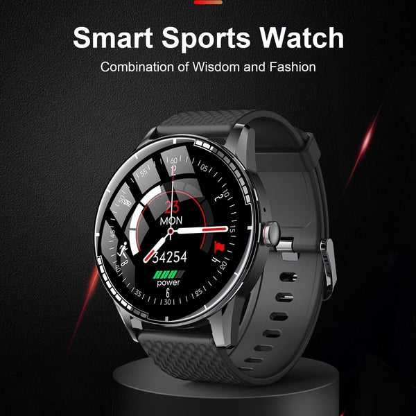 1.28 Inch Touch Screen Ip67 Waterproof Smart Watch Support Bluetooth Call Sleep Monitoring Heart Rate Black Smart Watches