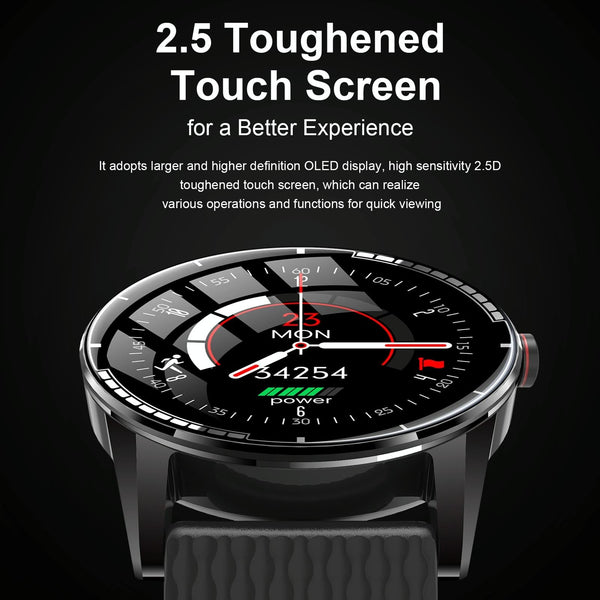 1.28 Inch Touch Screen Ip67 Waterproof Smart Watch Support Bluetooth Call Sleep Monitoring Heart Rate Black Smart Watches
