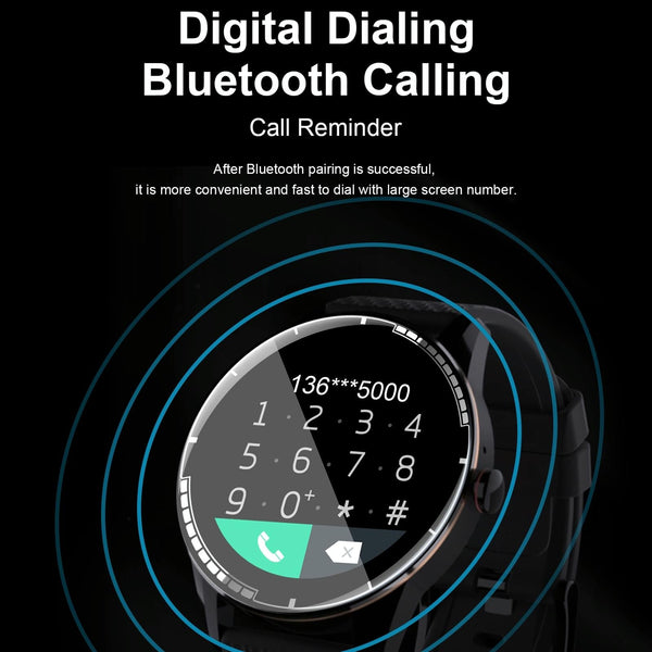 1.28 Inch Touch Screen Ip67 Waterproof Smart Watch Support Bluetooth Call Sleep Monitoring Heart Rate Black Smart Watches