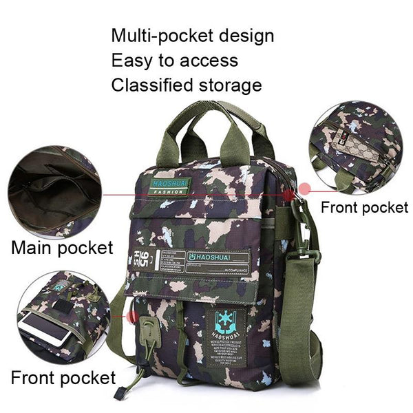 Waterproof Men Crossbody Bag Outdoor Cloth Sling For Hands Free Convenience Dark Blue Bags