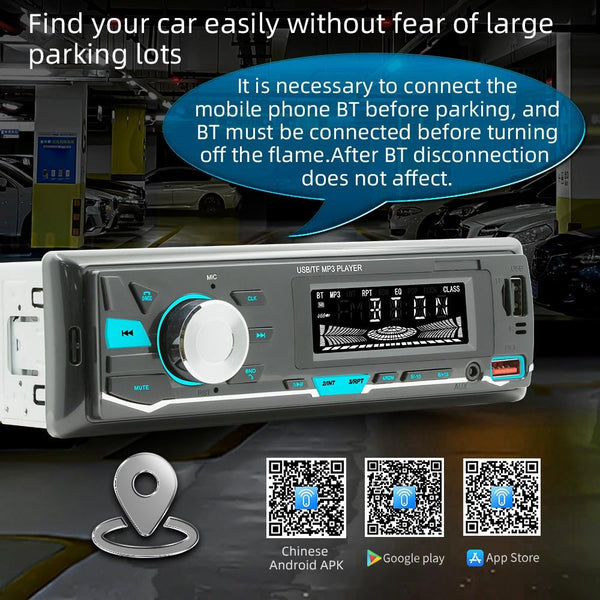 Car Mp3 Player With Voice Assistant & Fm Colourful Lights Black Ipods & Mp3 Players