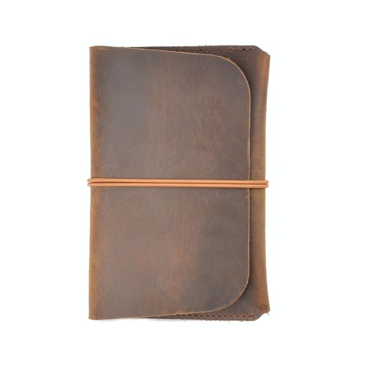 Retro Passport Wallet For Travel Crazy Horse Skin Brown Travel Wallets