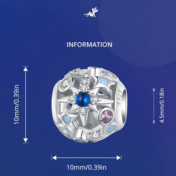 925 Sterling Silver Diy Bead Bracelet & Necklace Set Charms & Pendants