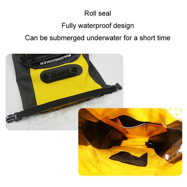 Outdoor Diving Fin Backpack Drifting Swimming Fishing Ski Bag Yellow Dry Bags