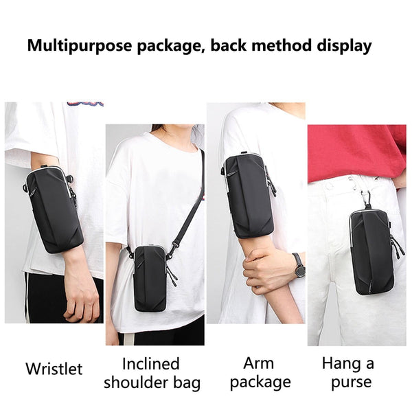 Multi Function Crossbody Bag For Outdoor Sports Fits Mobile Phones Men Women Grey Climbing Bags