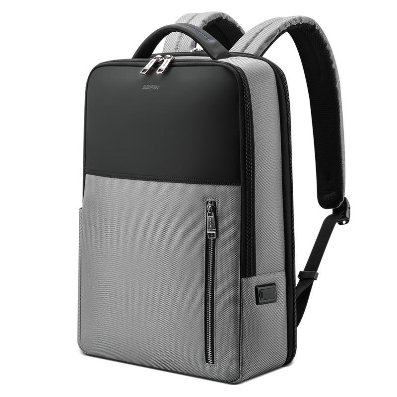 Silver Gray Multifunctional Anti Theft Laptop Backpack With Usb Charging Hole Laptop Cases & Bags