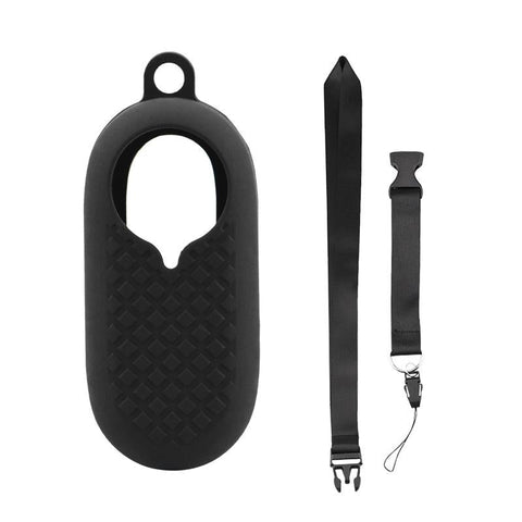 Silicone Camera Case Set With Lanyard For Insta360 Go2 Black Audio And Video Accessories Straps & Hand Grips