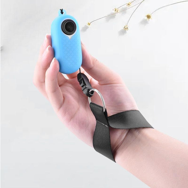 Silicone Camera Case Set With Lanyard For Insta360 Go2 Black Audio And Video Accessories Straps & Hand Grips