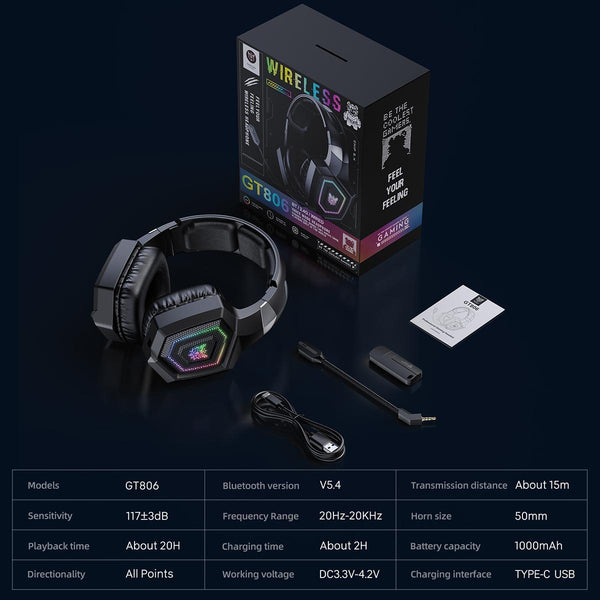 Tri Mode Bluetooth E Sports Headset Black Headsets