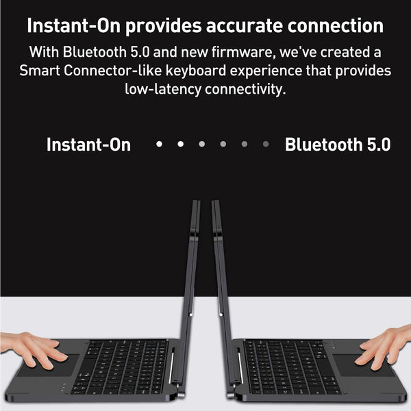 Bluetooth Touch Keyboard Leather Case Aluminum Alloy Grey For Ipad Pro 11 2022/2021/2020/2018/Air 4/5 Keyboards