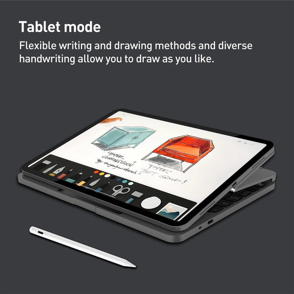 Bluetooth Touch Keyboard Leather Case Aluminum Alloy Grey For Ipad Pro 11 2022/2021/2020/2018/Air 4/5 Keyboards