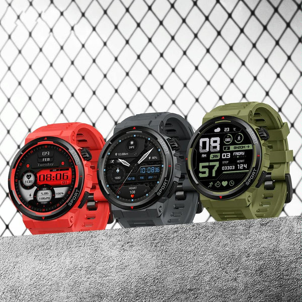 1.43 Inch Fitness & Wellness Smart Watch 24H Health Monitoring Flame Red Smart Watches