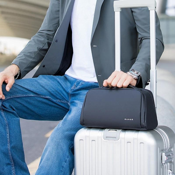 Waterproof Cosmetic Bag For Convenient Storage Black Storage Bags