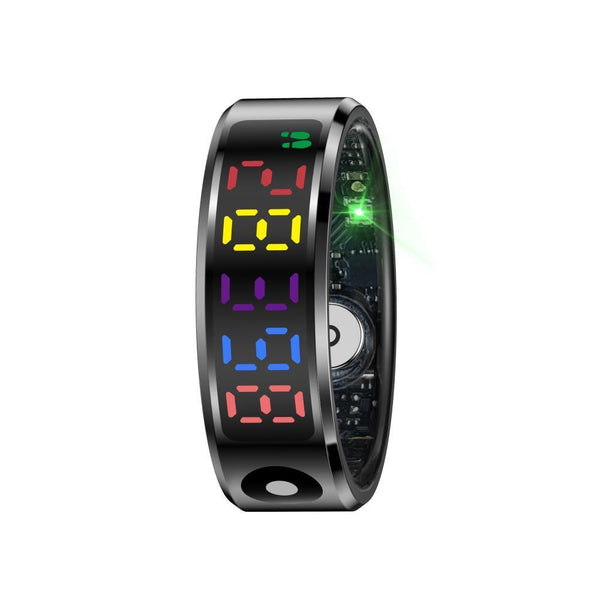 Smart Ring Heart Rate Blood Oxygen Sleep Sports Size 11 Black Activity Trackers