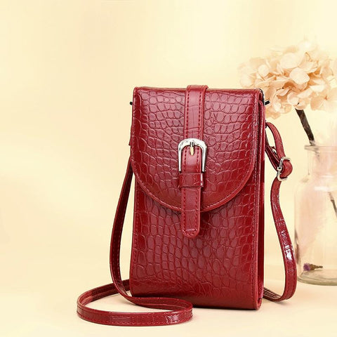 Stylish Crocodile Print Shoulder Bag Red Women's Bags & Handbags