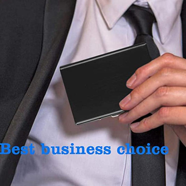 Secure Aluminum Business Card Holder Rfid Protected Black Business Card Holders
