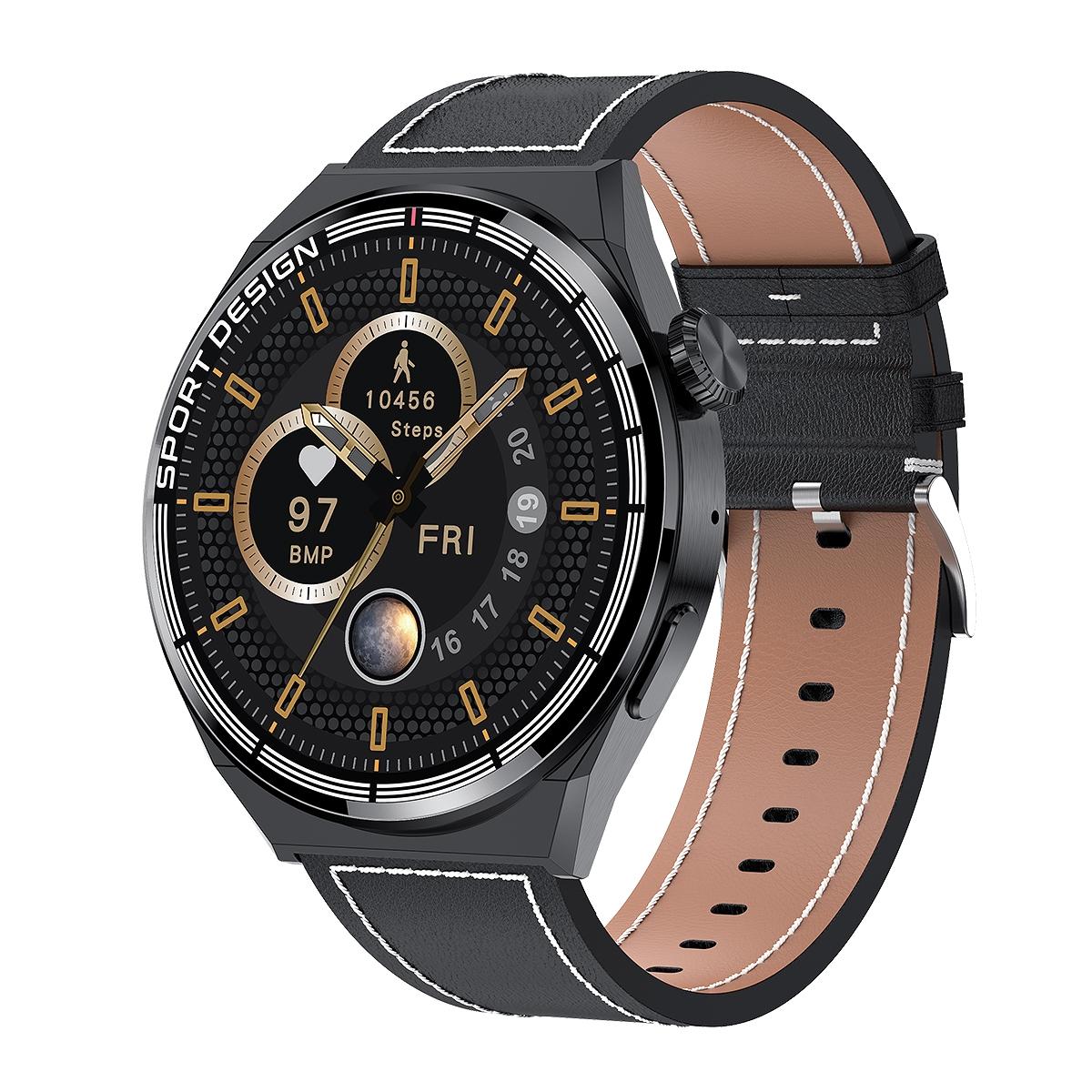 1.6 Inch Waterproof Smart Watch With Bluetooth Call & Nfc Black Smart Watches