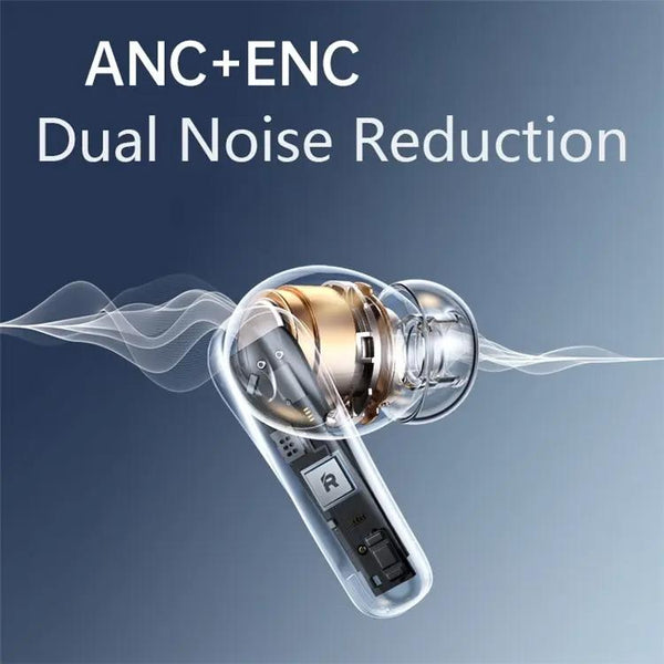 Wireless Dual Noise Cancelling Bluetooth Earphones For Music And Calls Ivory White Earbuds