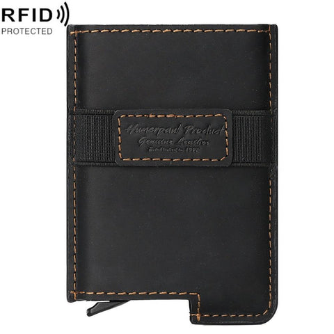 Leather Rfid Credit Card Holder Secure & Stylish Black Business Card Holders