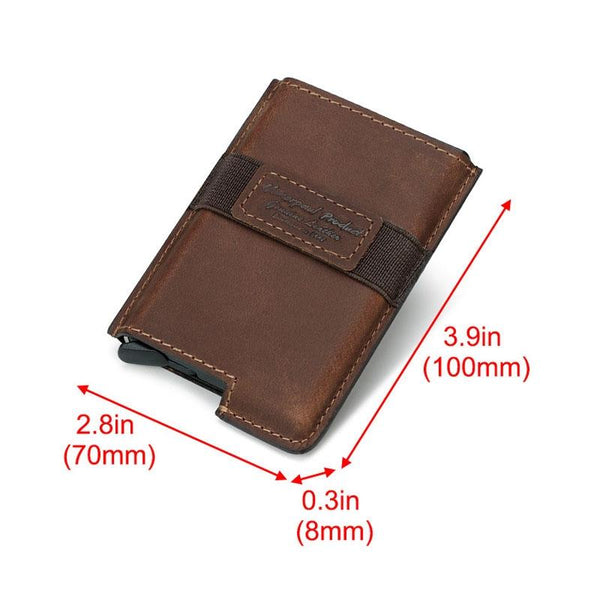 Leather Rfid Credit Card Holder Secure & Stylish Black Business Card Holders