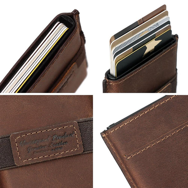 Leather Rfid Credit Card Holder Secure & Stylish Black Business Card Holders