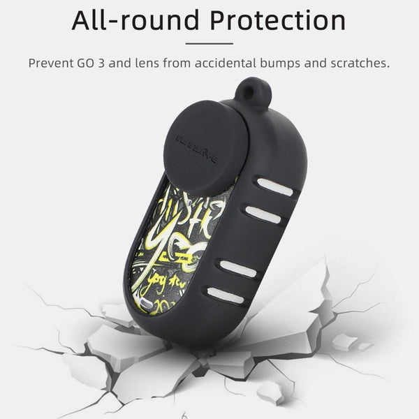 White Insta360 Go Silicone Case With Cooling Skin And Neck Strap Camera Cases Bags & Covers