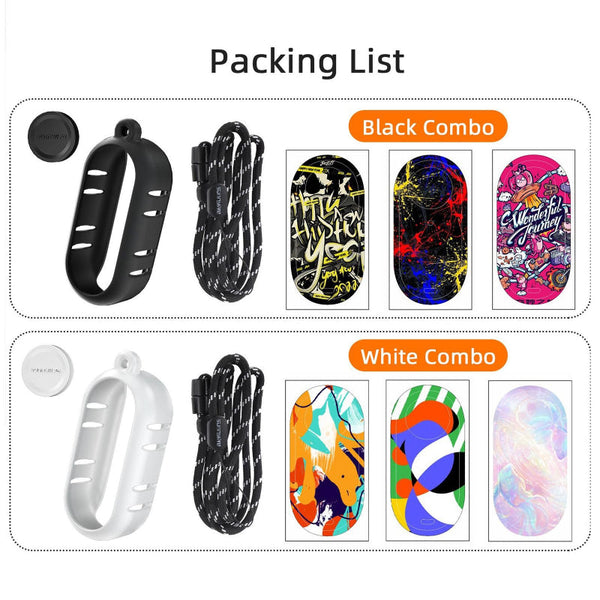 White Insta360 Go Silicone Case With Cooling Skin And Neck Strap Camera Cases Bags & Covers