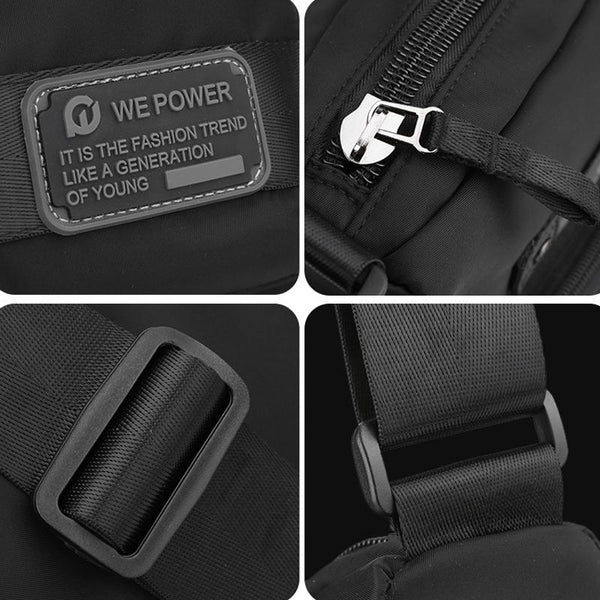 Crossbody Shoulder Bag For Casual Men Outdoor Functionality Black Bags