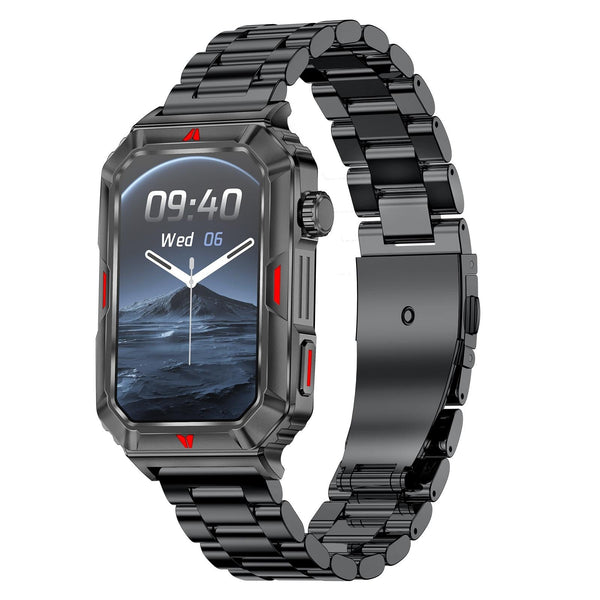 Smart Bracelet With Sleep Detection And Steel Strap Bt5.2 Black Activity Trackers