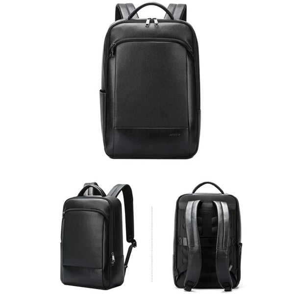 Large Business Laptop Backpack In First Layer Cowhide Black Laptop Cases & Bags