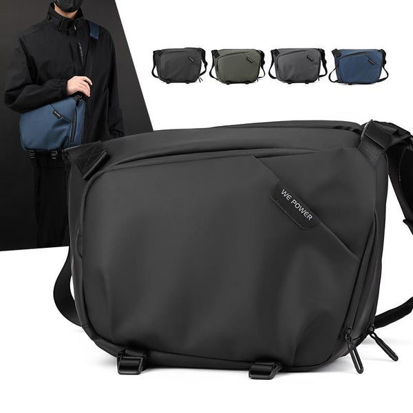 Waterproof Men Crossbody Bag Large Capacity Multifunctional Shoulder Black Bags