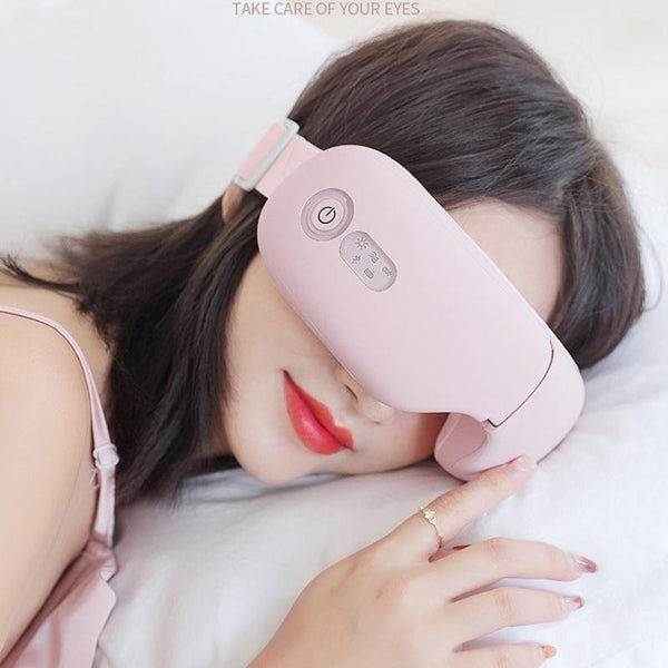 Rechargeable Eye Massager With Heat Air Pressure & Vibration Pink Massagers