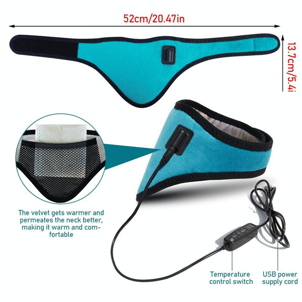 Graphene Neck Pain Relief Tool Usb Heating Sea Green Other Massage