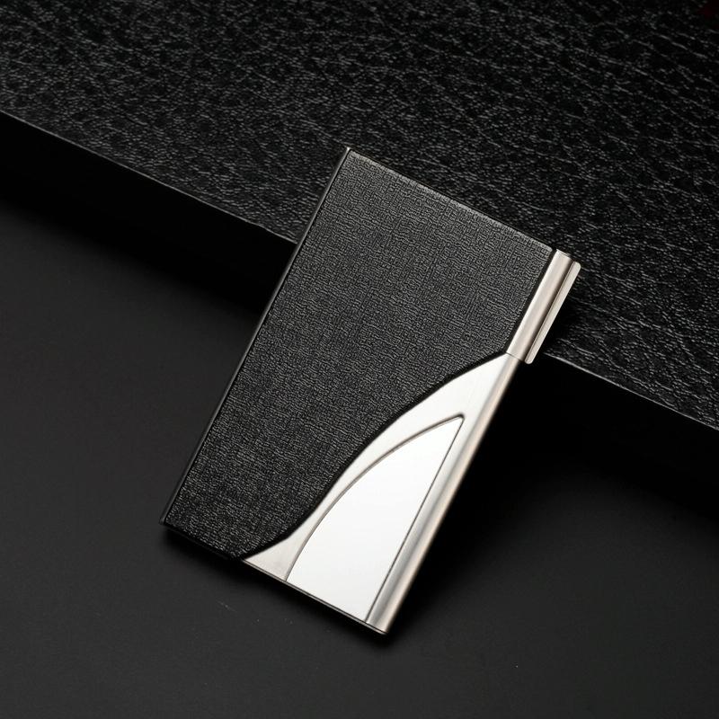 Stainless Steel Business Card Case Large Capacity Oracle Black Business Card Holders