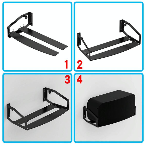 Wall Mounted Metal Bracket For Smart Speaker Black Speaker Mounts & Stands