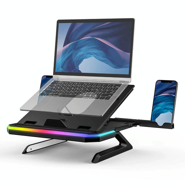 Laptop Stand With 9 Levels Of Lighting Black Stands Holders & Car Mounts