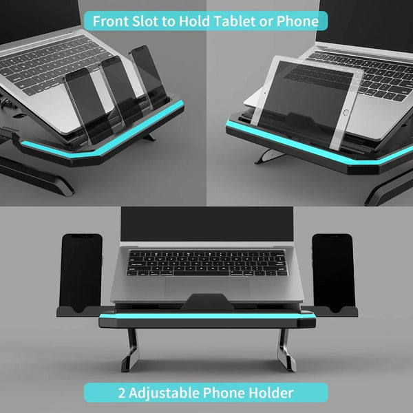 Laptop Stand With 9 Levels Of Lighting Black Stands Holders & Car Mounts
