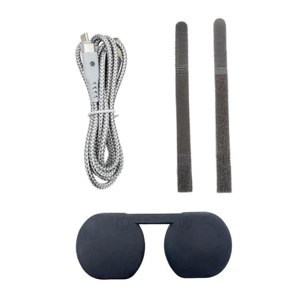 Psvr2 Type C Charging Cable And Glasses Cover Set With Tie Bags Skins & Travel Cases