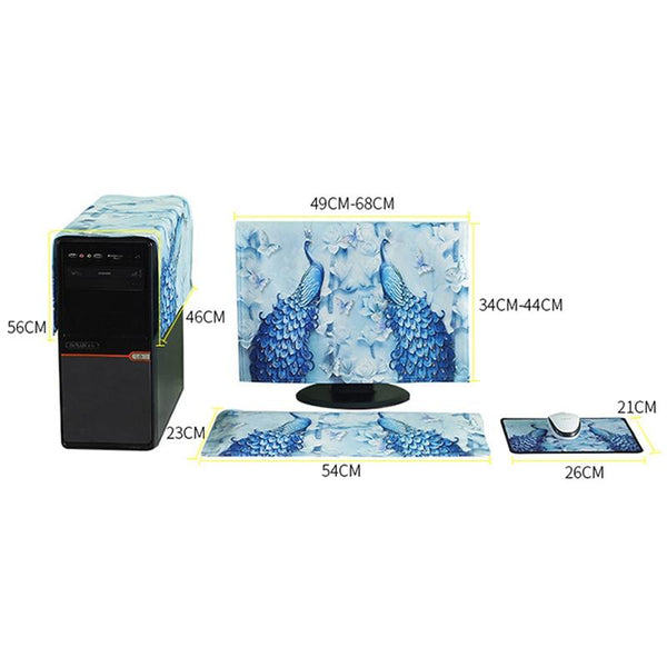 Universal 3 In 1 Desktop Pc Dust Cover Fits 17 19 Inch Flamingo Other Computer Monitors & Accs