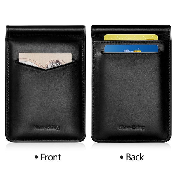 Ultra Thin Rfid Card Holder For Men Secure Multi Id Leather Case Black Business Card Holders