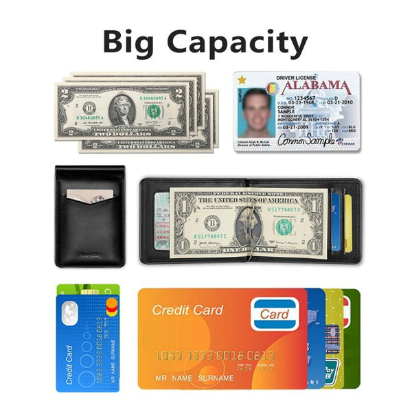 Ultra Thin Rfid Card Holder For Men Secure Multi Id Leather Case Black Business Card Holders
